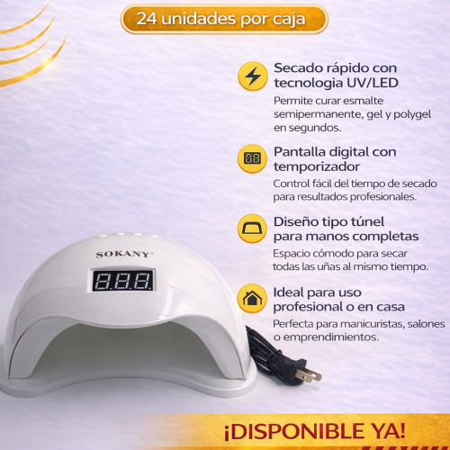 Lampara Para Uñas Con Luz Led Uv