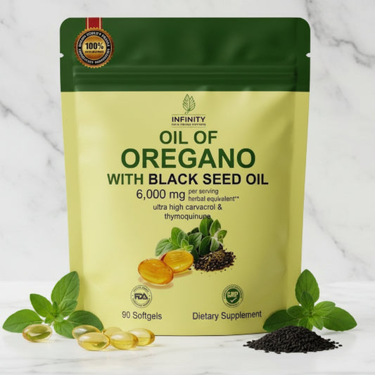 Oregano Oil + Black Seed Oil  6000 Mg (90 Sofgel)