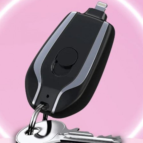 Llavero Cargador Para Iphone Negro