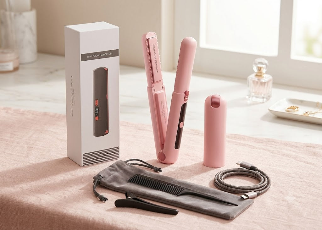MINI PLANCHA PARA CABELLO PORTÁTIL